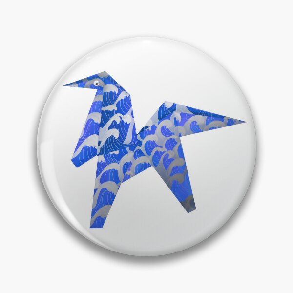 Item preview, Googly-Eyed Origami Horse - Blue and Silver designed and sold by TimeLady's Closet.