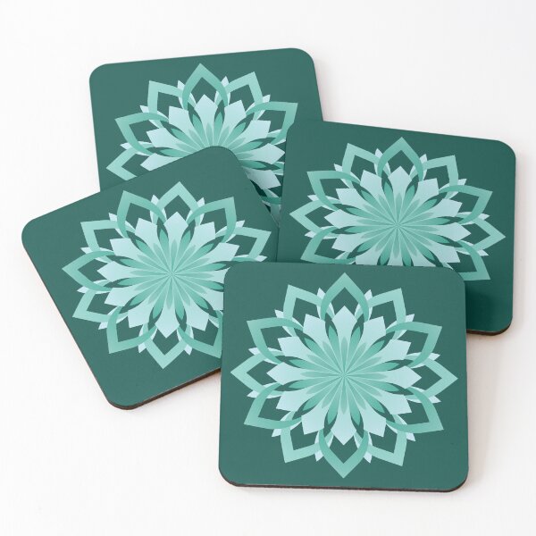 Item preview, Overlapping Turquoise and Green Flower designed and sold by DHTDesigns.