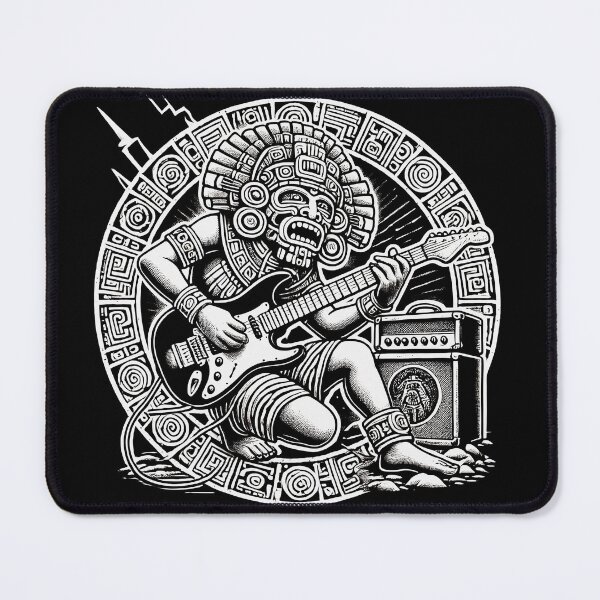 Item preview, Aztec playing electric guitar designed and sold by WildPortrait.