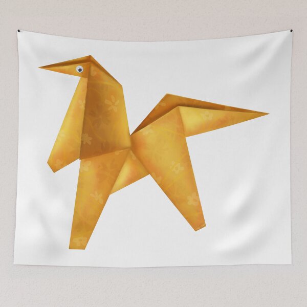 Item preview, Googly-Eyed Origami Horse - Gold designed and sold by TimeLady's Closet.