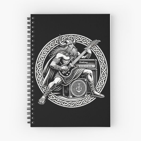 Item preview, viking playing electric guitar designed and sold by WildPortrait.