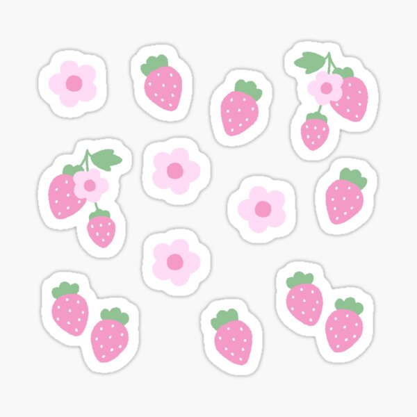 Item preview, Pastel strawberries designed and sold by leeinthetree.