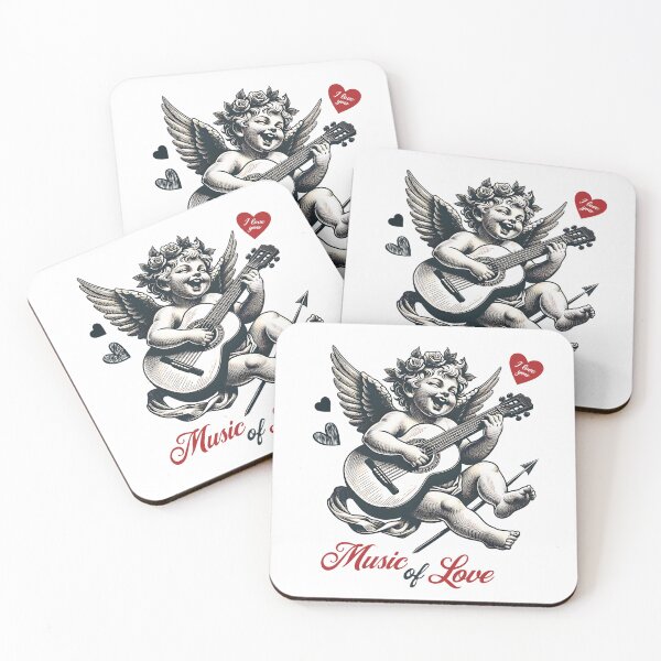 Item preview, Cupid playing guitar. Music of love. designed and sold by KojourinArt.
