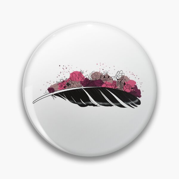 Item preview, Feather and pink flowers designed and sold by Ema-R.