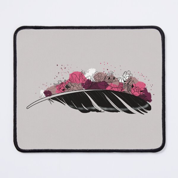 Item preview, Feather and pink flowers designed and sold by Ema-R.