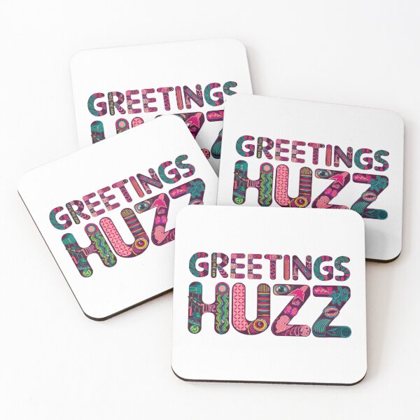 Item preview, Greetings Huzz Funky and Artistic Typography designed and sold by Amanda's Factory.