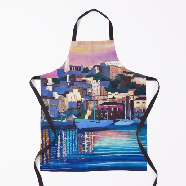 Item preview, Sunset Reflections Over Coastal Mediterranean Ibiza Dalt Vila designed and sold by artshop77.