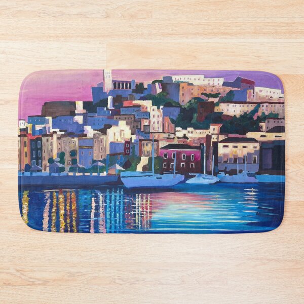 Item preview, Sunset Reflections Over Coastal Mediterranean Ibiza Dalt Vila designed and sold by artshop77.