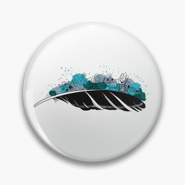 Item preview, Blue feather and flowers designed and sold by Ema-R.
