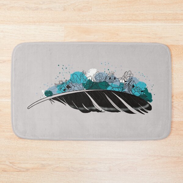 Item preview, Blue feather and flowers designed and sold by Ema-R.