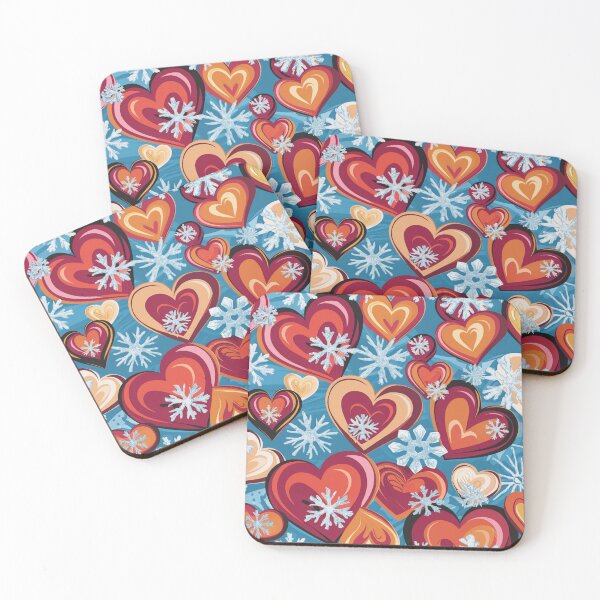 Item preview, Colourful hearts and snowflakes designed and sold by FusiTink.