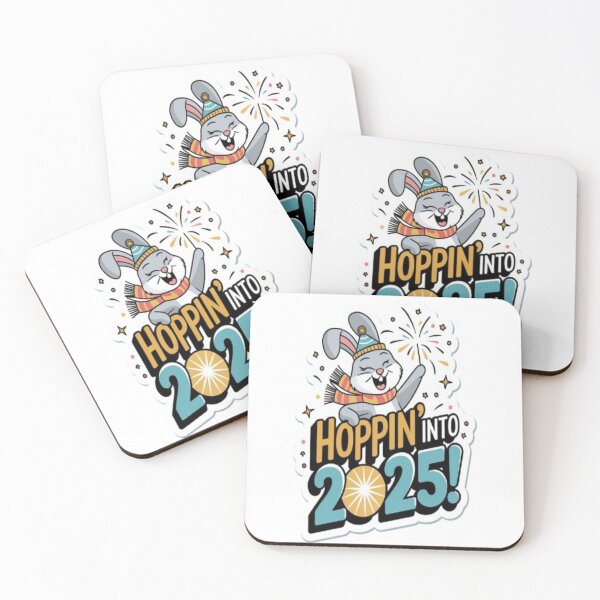 Item preview, Hoppin’ Into 2025: Festive Rabbit Sticker designed and sold by Petpixy.
