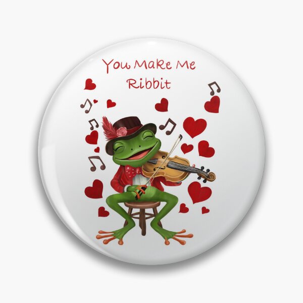 Item preview, You Make Me Ribbit Romantic Frog Playing The Violin designed and sold by daphsam.