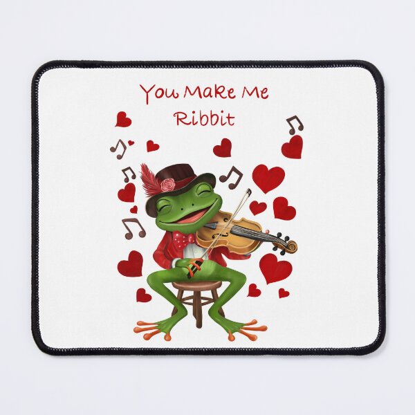 Item preview, You Make Me Ribbit Romantic Frog Playing The Violin designed and sold by daphsam.