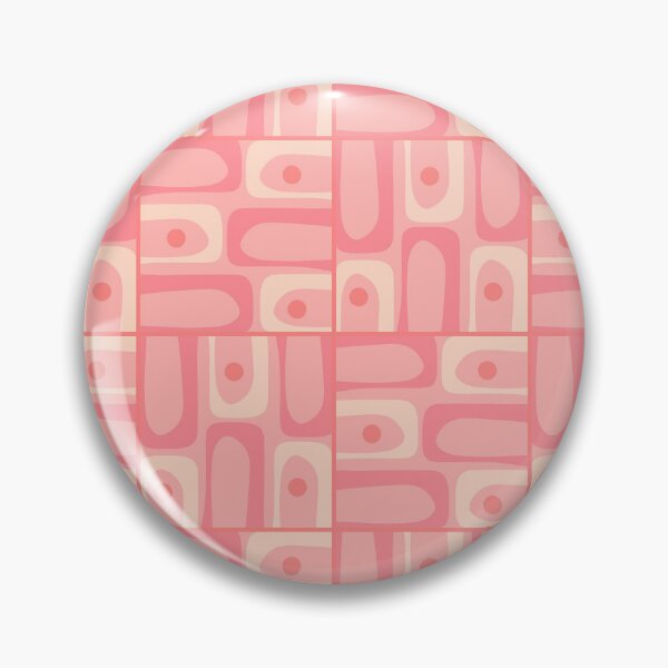 Item preview, Mid Century Modern Piquet Multi Geometric Tiled Pattern in Pink Blush Tones designed and sold by kierkegaard.