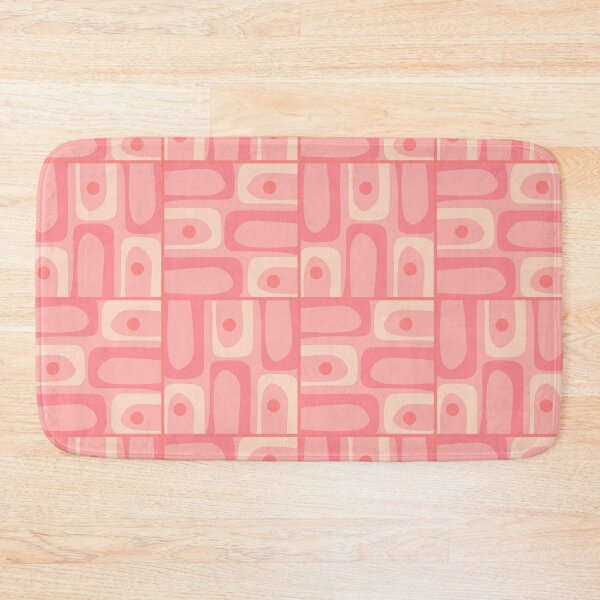 Item preview, Mid Century Modern Piquet Multi Geometric Tiled Pattern in Pink Blush Tones designed and sold by kierkegaard.