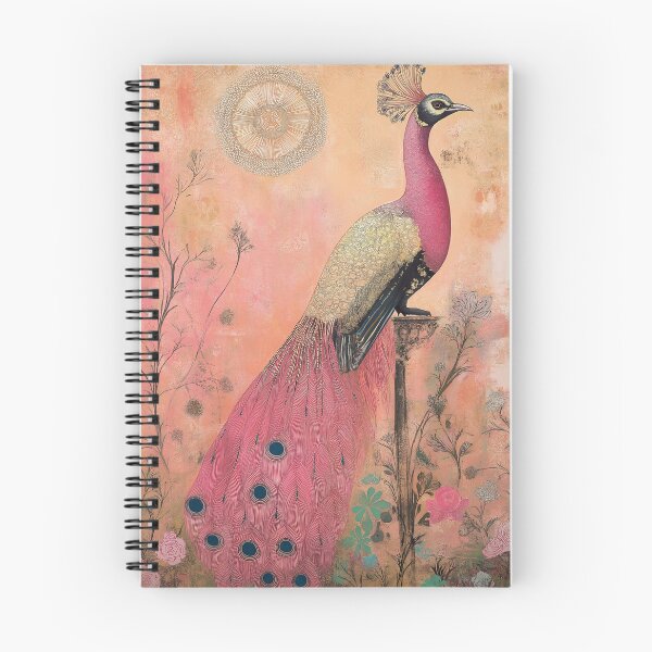 Item preview, Peacock standing on a column and surrounded by flowers designed and sold by celiacreatec.