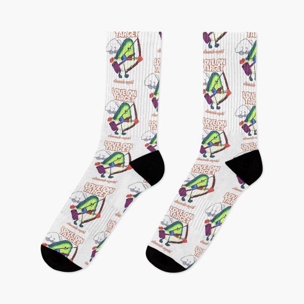 Item preview, pixel art of avocado cupid with bow and arrows of hearts pointing designed and sold by ZerpaGiovanna.