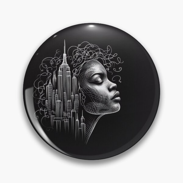 Item preview, Whispers of Elegance: Intricate Line Art Portrait (NEW YORK)(Zen Style) #6 designed and sold by red one.