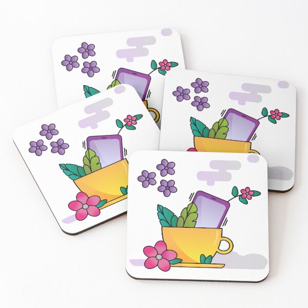 Item preview, Cup with cellphone and flowers designed and sold by AgingeR.