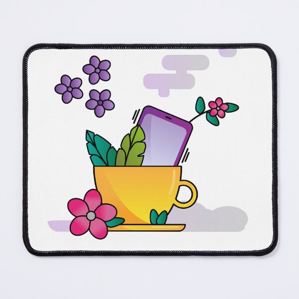 Item preview, Cup with cellphone and flowers designed and sold by AgingeR.