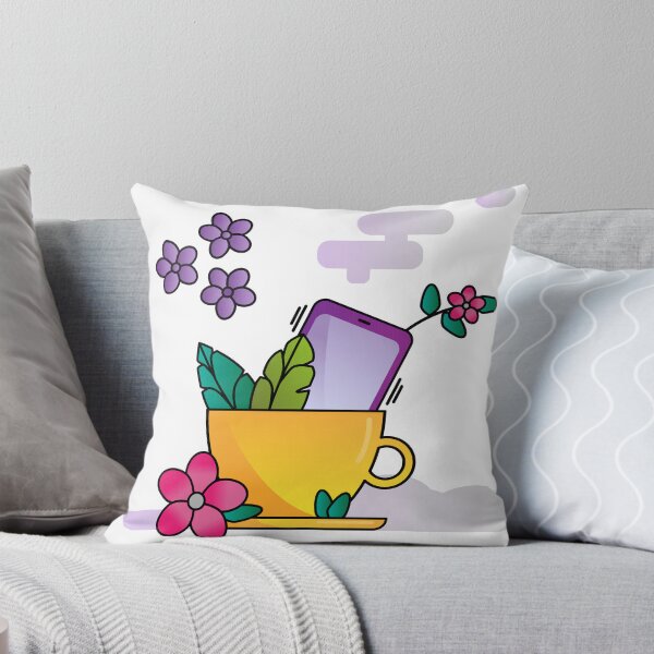 Item preview, Cup with cellphone and flowers designed and sold by AgingeR.