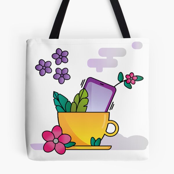 Item preview, Cup with cellphone and flowers designed and sold by AgingeR.