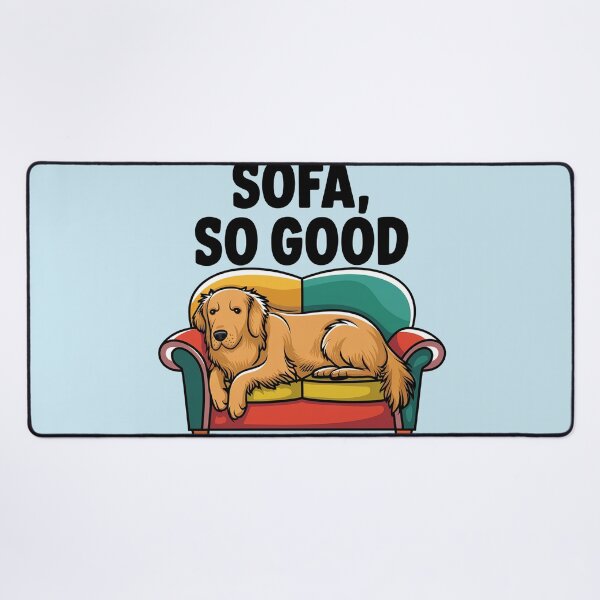 Item preview, Funny Golden Retriever Dog on Sofa Pun designed and sold by Nature's Fancy.