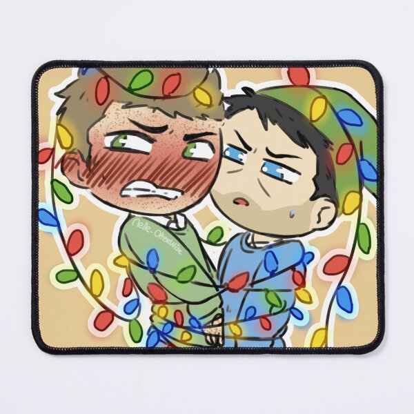 Item preview, Destiel entangled with Christmas lights designed and sold by Melle-OtterWise.