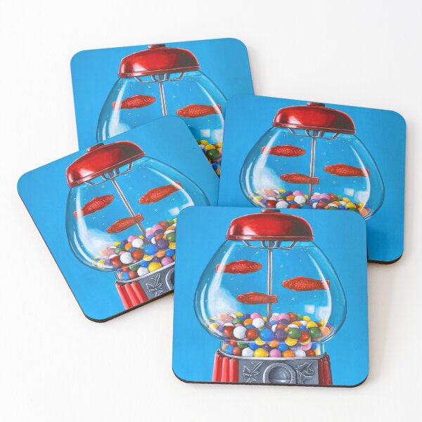 Item preview, Surrealist Gumball Machine Fish Painting designed and sold by KimberlynRenee.
