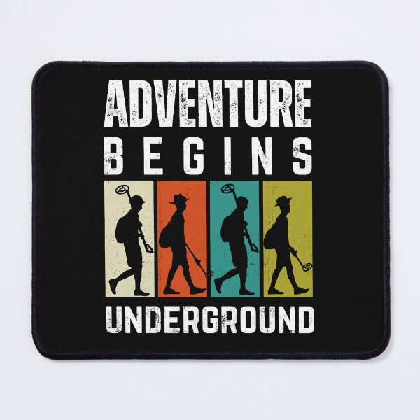 Item preview, Adventure Begins Underground Metal Detectorist Distressed designed and sold by Anniko Art Studio.