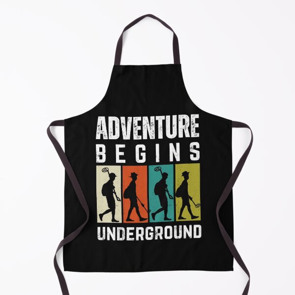 Item preview, Adventure Begins Underground Metal Detectorist Distressed designed and sold by Anniko Art Studio.