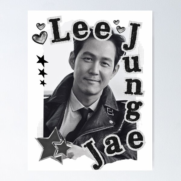 Item preview, Lee Jung-jae Korean Actor Black and White Collage Design designed and sold by AJUNICE STUDIO.