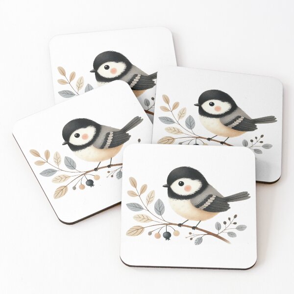 Item preview, Cute Coal Tit on a Branch designed and sold by Petalette.