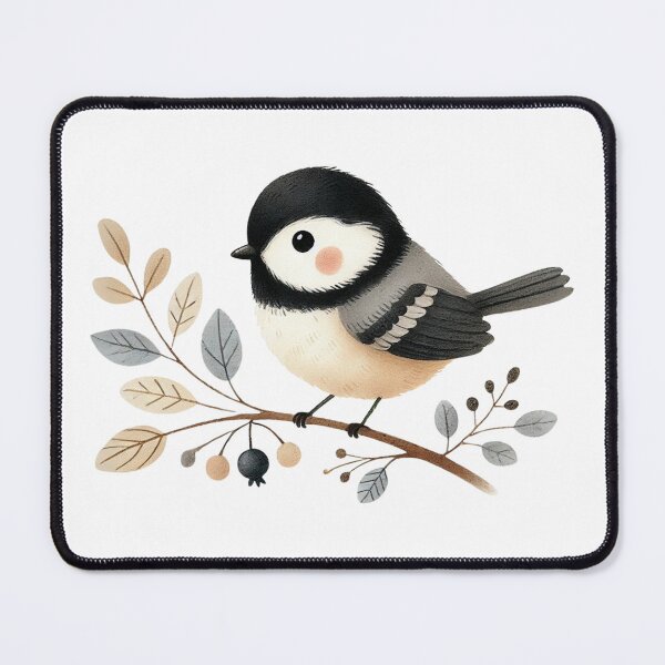 Item preview, Cute Coal Tit on a Branch designed and sold by Petalette.