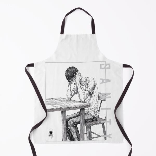Item preview, sanity, torn apart  black and white horror manga anime boy designed and sold by ForsakenFrames.