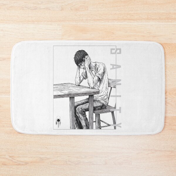 Item preview, sanity, torn apart  black and white horror manga anime boy designed and sold by ForsakenFrames.