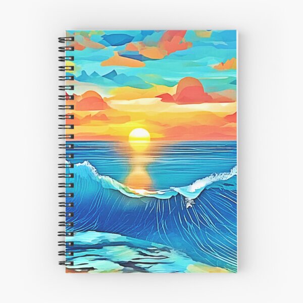 Item preview, Ocean Sunset Wave Art designed and sold by Health And Fitness Posts e-Store.