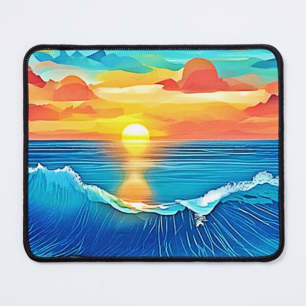 Item preview, Ocean Sunset Wave Art designed and sold by Health And Fitness Posts e-Store.