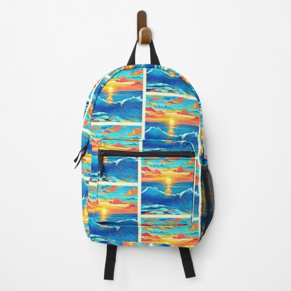 Item preview, Ocean Sunset Wave Art designed and sold by Health And Fitness Posts e-Store.