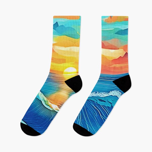 Item preview, Ocean Sunset Wave Art designed and sold by Health And Fitness Posts e-Store.