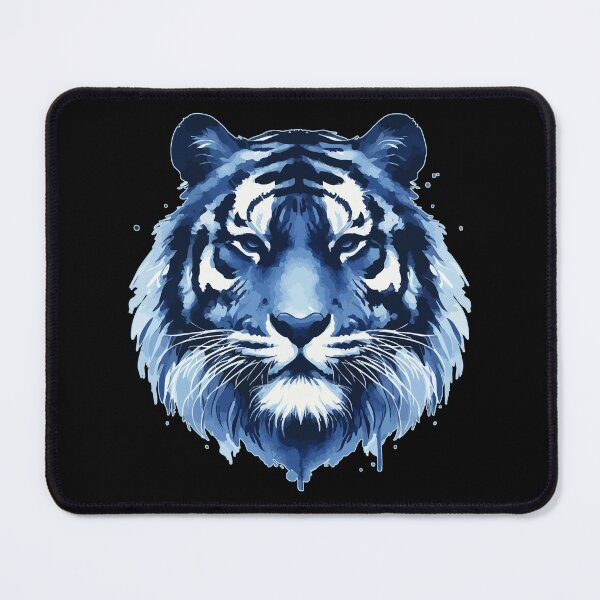 Item preview, Blue Tiger Face Watercolor designed and sold by TomFrontierArt.