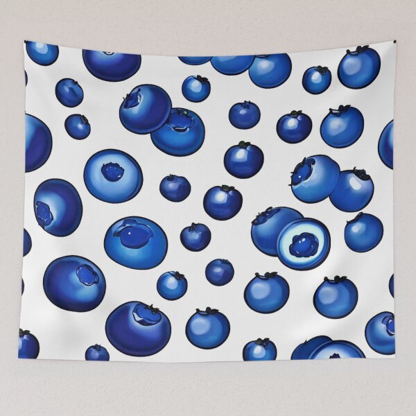 Item preview, Fresh Blueberry Pattern designed and sold by Health And Fitness Posts e-Store.