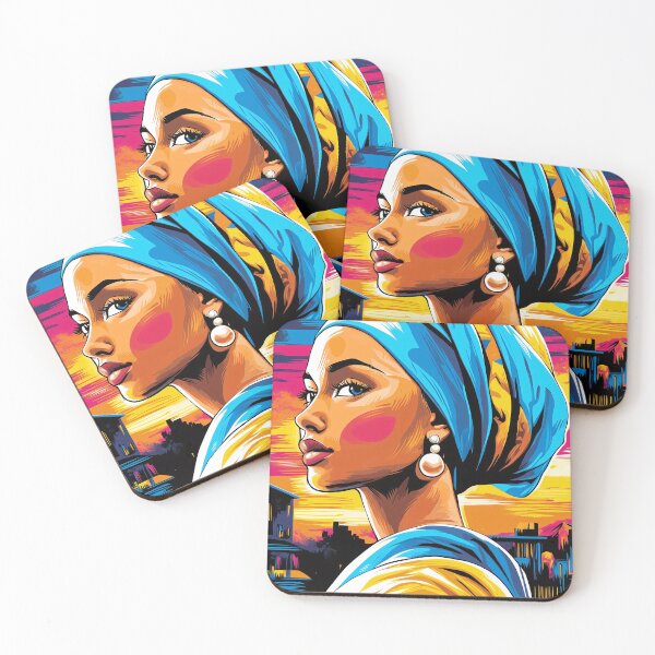 Item preview, Pop Art Vision of Girl with a Pearl designed and sold by Moisky Art.