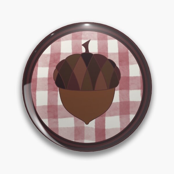 Artikelvorschau, Gerahmte Eichel auf Gingham-Hintergrund entworfen und verkauft von Cute Curations.