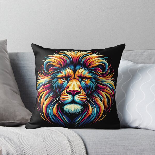 Item preview, Majestic Neon Lion Art Print designed and sold by beast-net.
