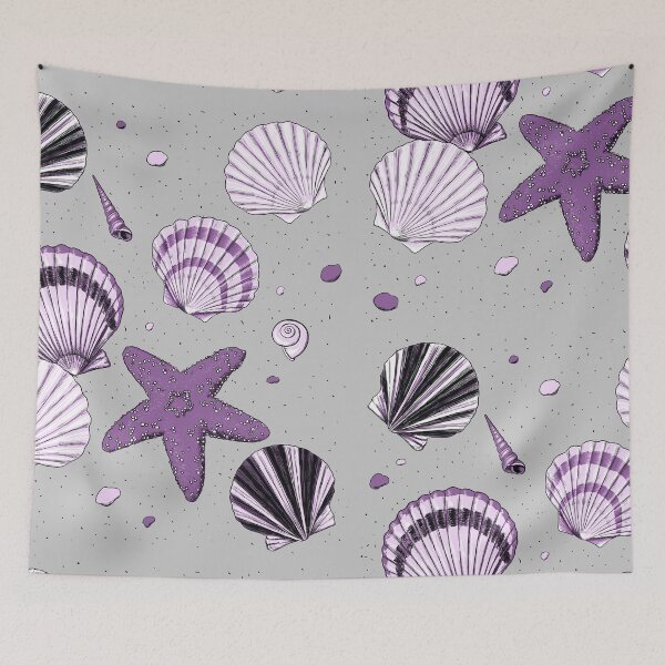 Item preview, Purple Seashells Illustration designed and sold by KimberlynRenee.