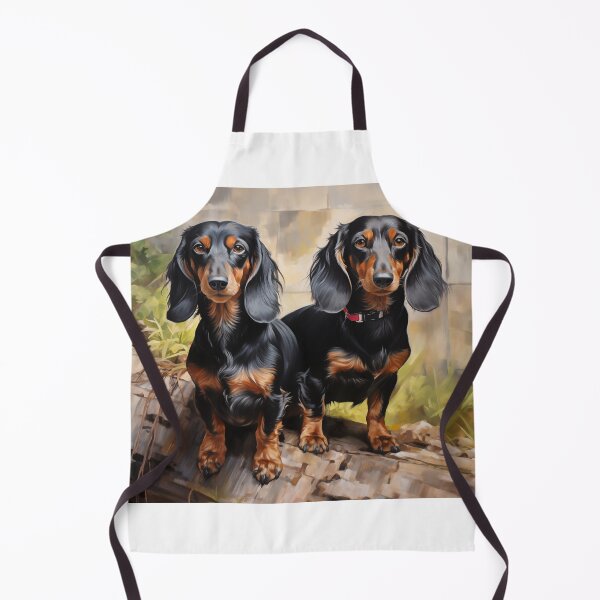 Item preview, Two Dachshunds Portrait designed and sold by PetsArt.