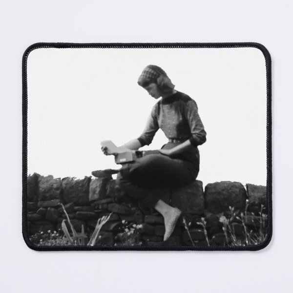 Item preview, Copy of Sylvia Plath portrait typing outdoors designed and sold by Oqueartecura.