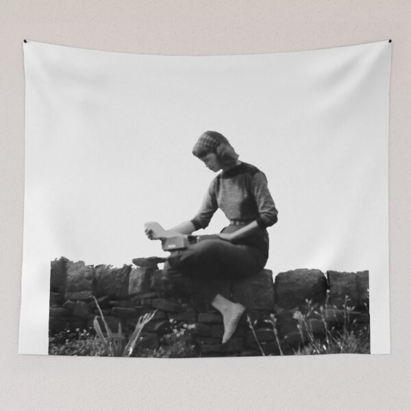 Item preview, Copy of Sylvia Plath portrait typing outdoors designed and sold by Oqueartecura.